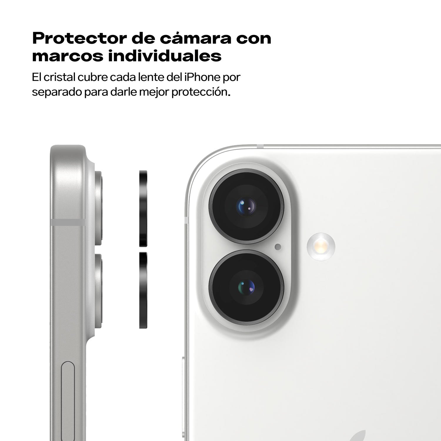 Protector de Cámara Ringke Lens Frame Para iPhone 16 Plus / iPhone 16 (instalador)