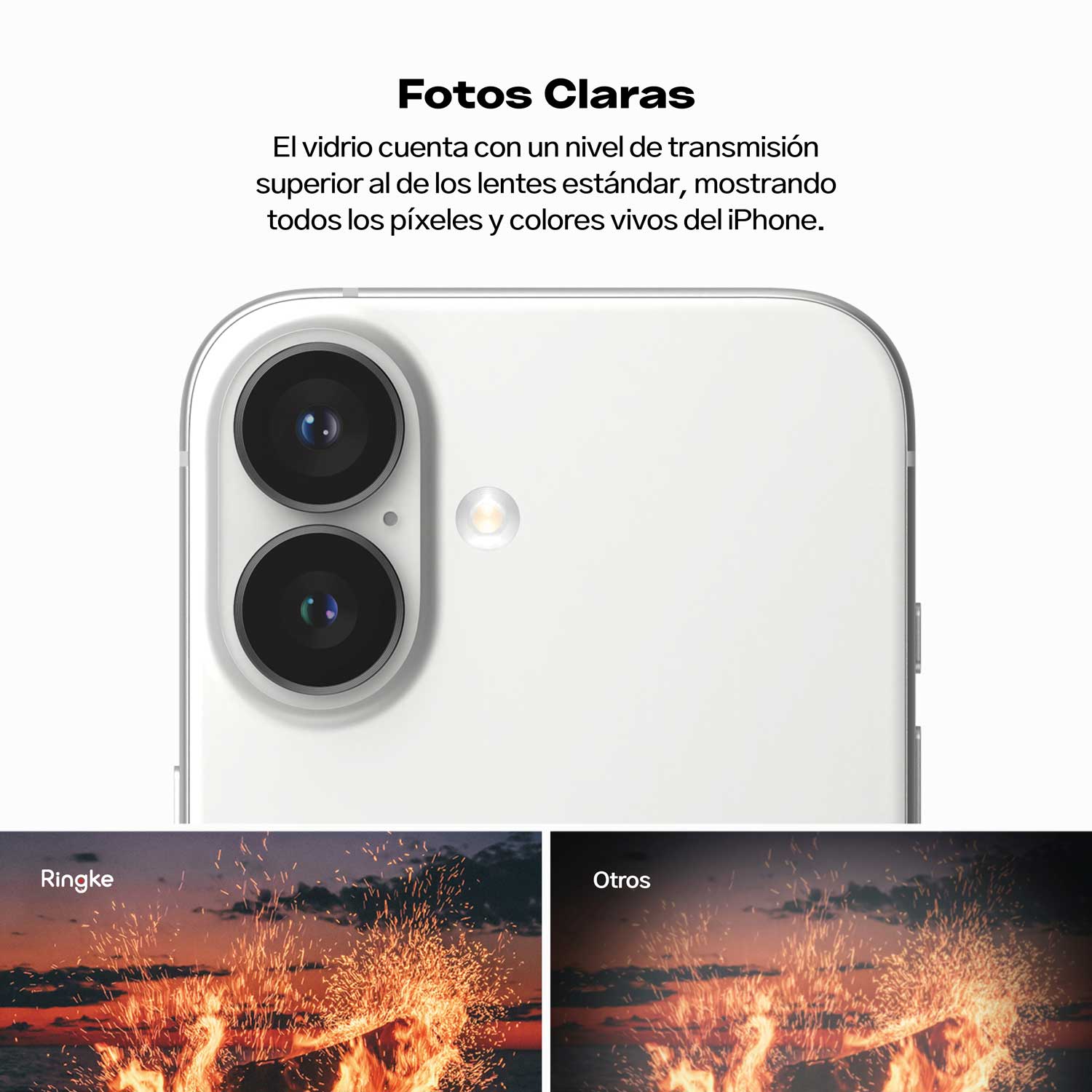 Protector de Cámara Ringke Lens Frame Para iPhone 16 Plus / iPhone 16 (instalador)
