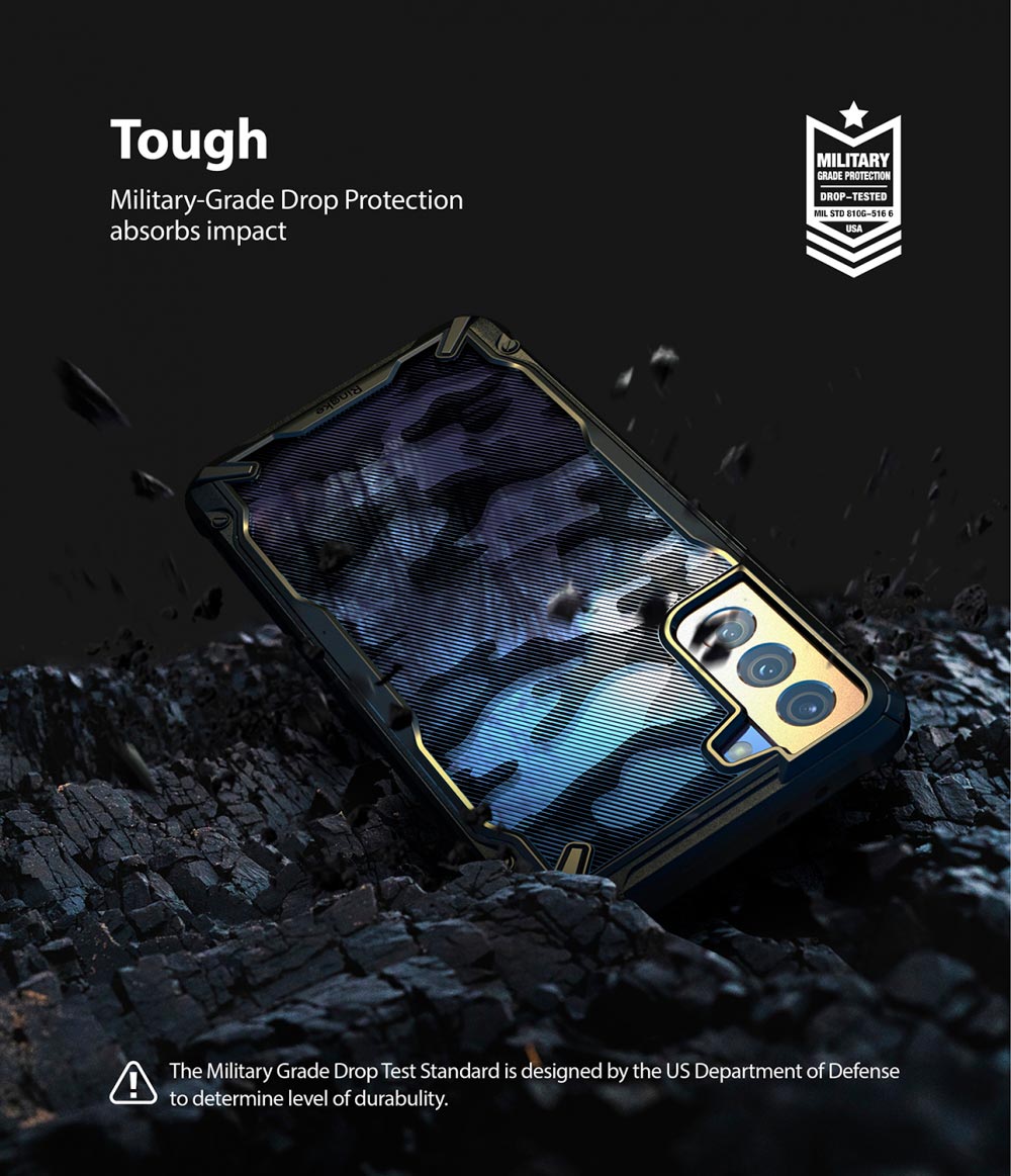 Case Negro Camuflado Ringke Fusion-X Design Para Galaxy S21 Plus