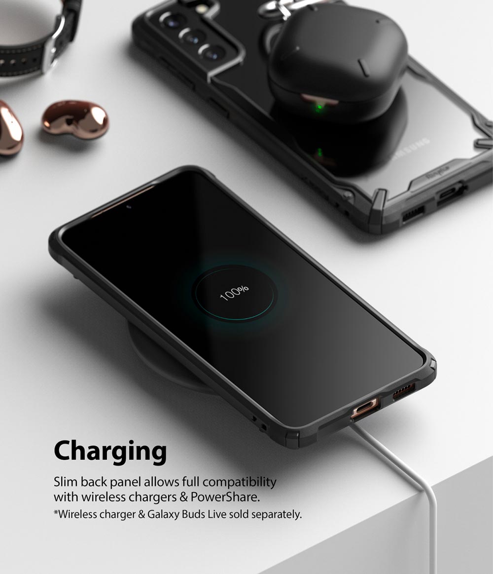 Case Negro Camuflado Ringke Fusion-X Design Para Galaxy S21 Plus