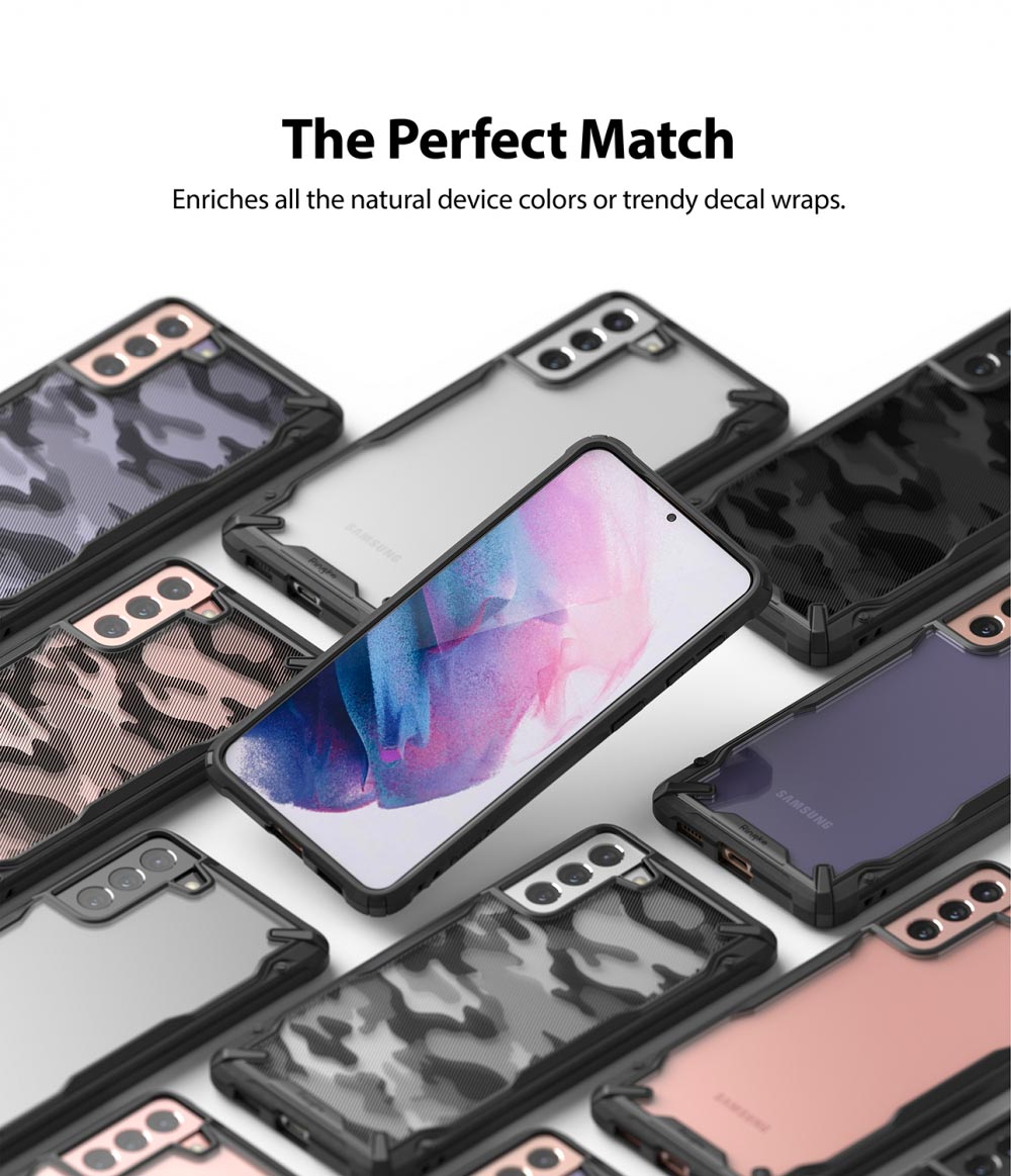 Case Negro Camuflado Ringke Fusion-X Design Para Galaxy S21 Plus