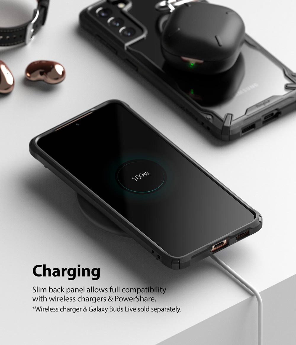 Case Negro Camuflado Ringke Fusion-X Design Para Galaxy S21 Plus