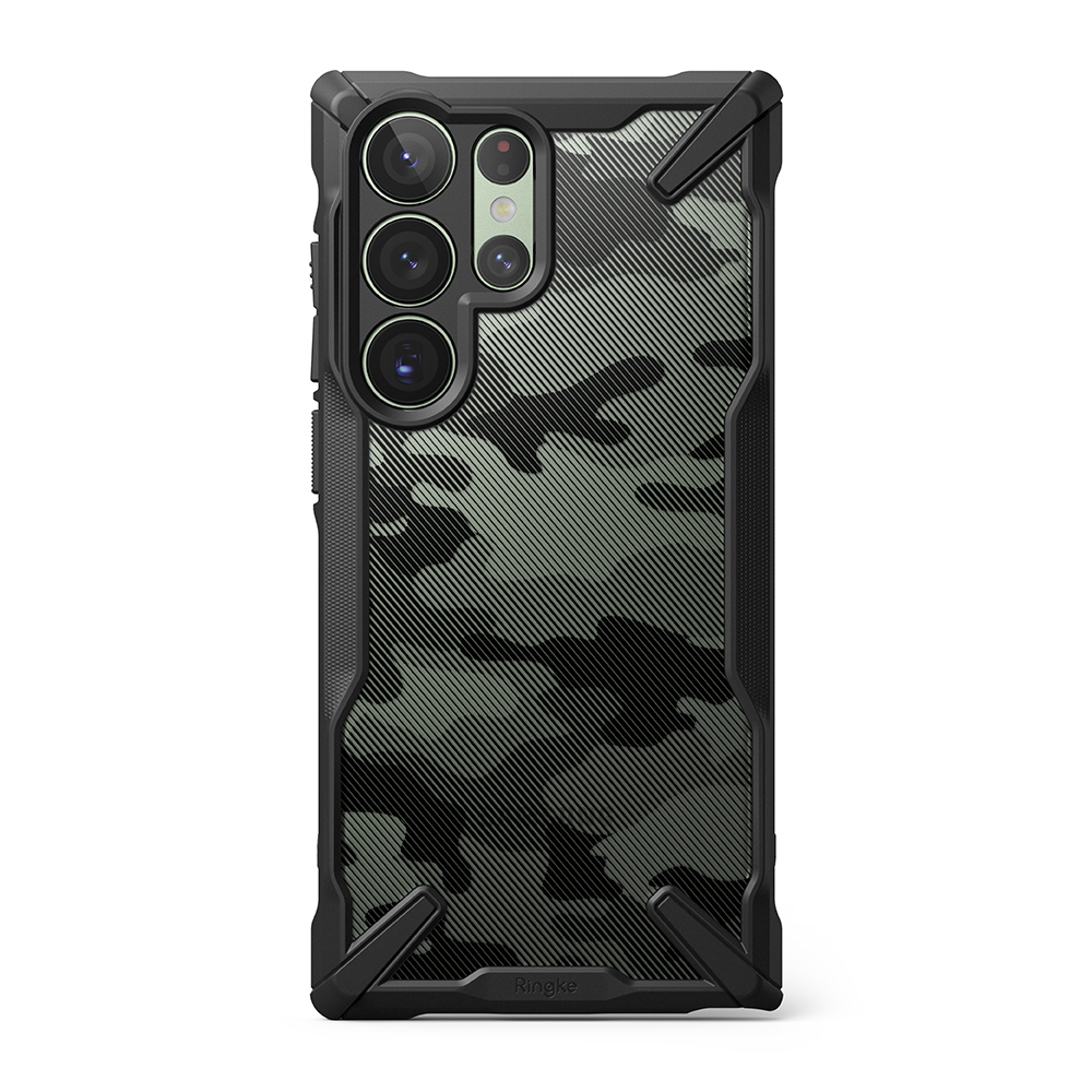 Case Negro Camuflada Ringke Fusion-X Design Para Galaxy S23 Ultra