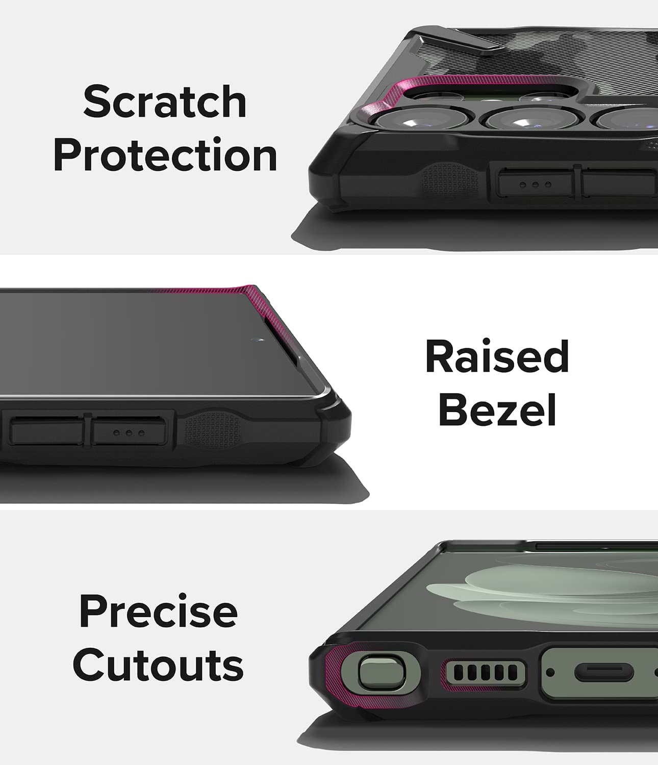 Case Negro Camuflada Ringke Fusion-X Design Para Galaxy S23 Ultra