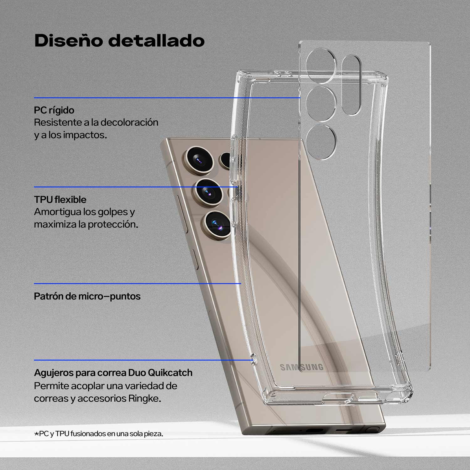 Case Transparente Ringke Fusion Para Galaxy S24 Ultra