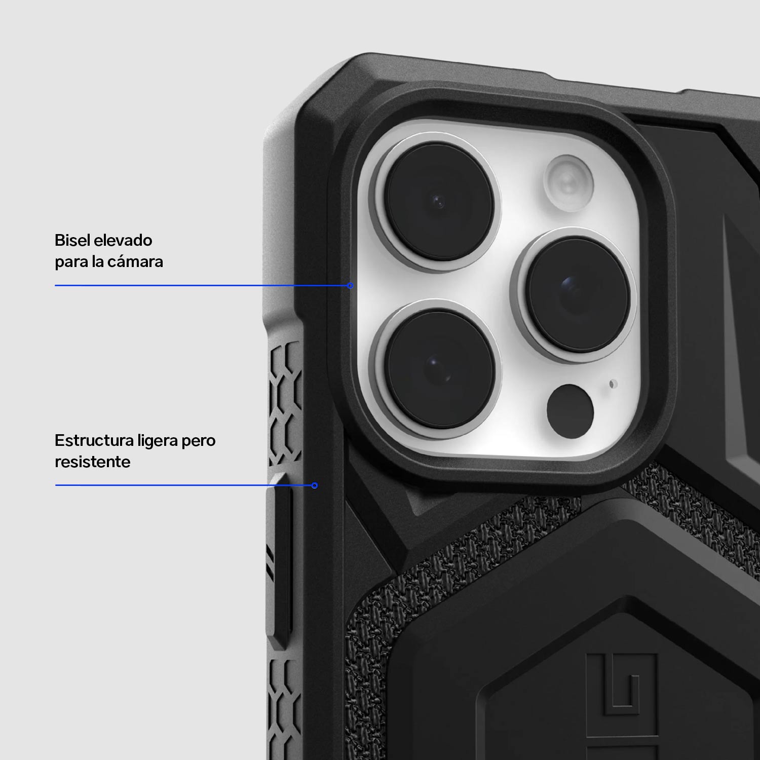 Case Negro UAG Monarch Pro Kevlar® Para iPhone 16 Pro (MagSafe)