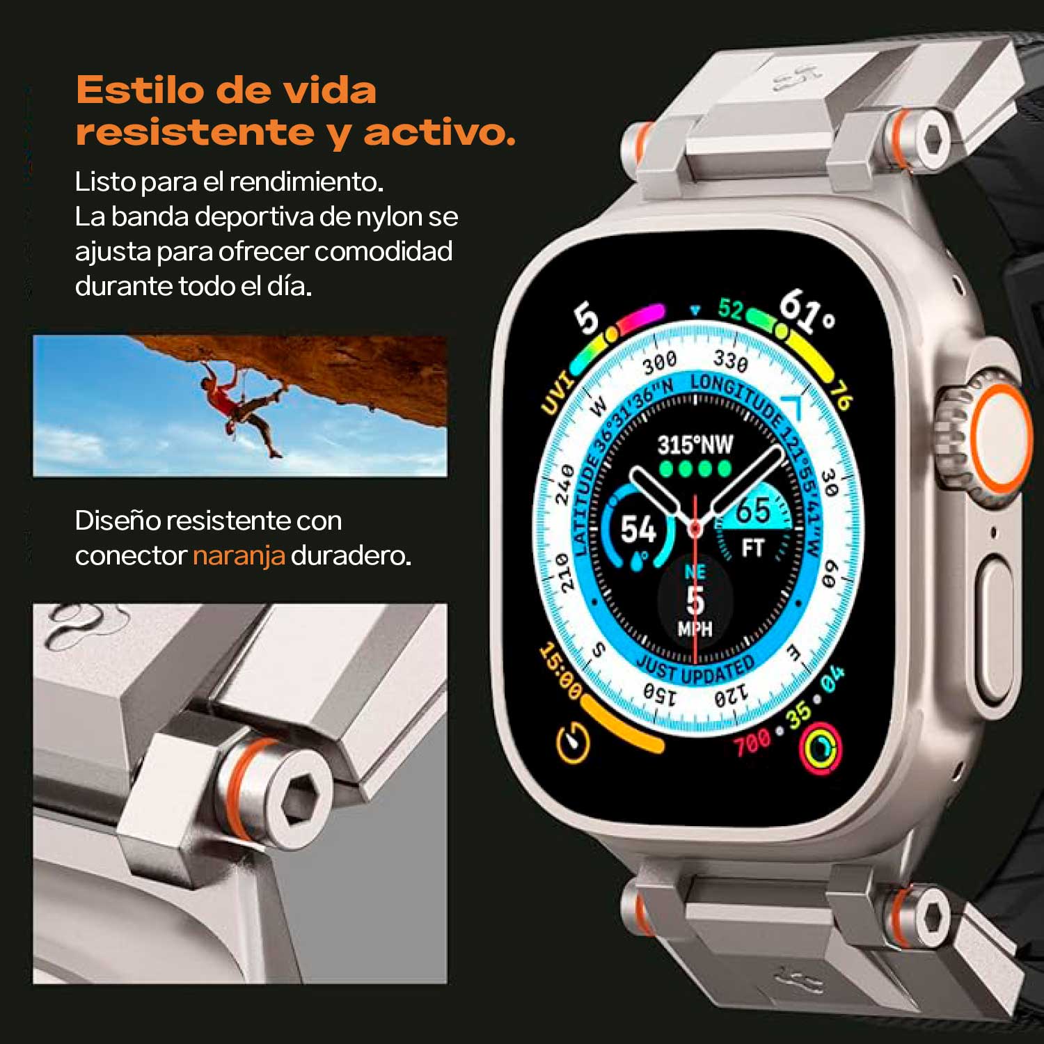 Correa Acero Spigen DuraPro Armor Apple Watch Ultra 49mm 46mm 45mm 44mm