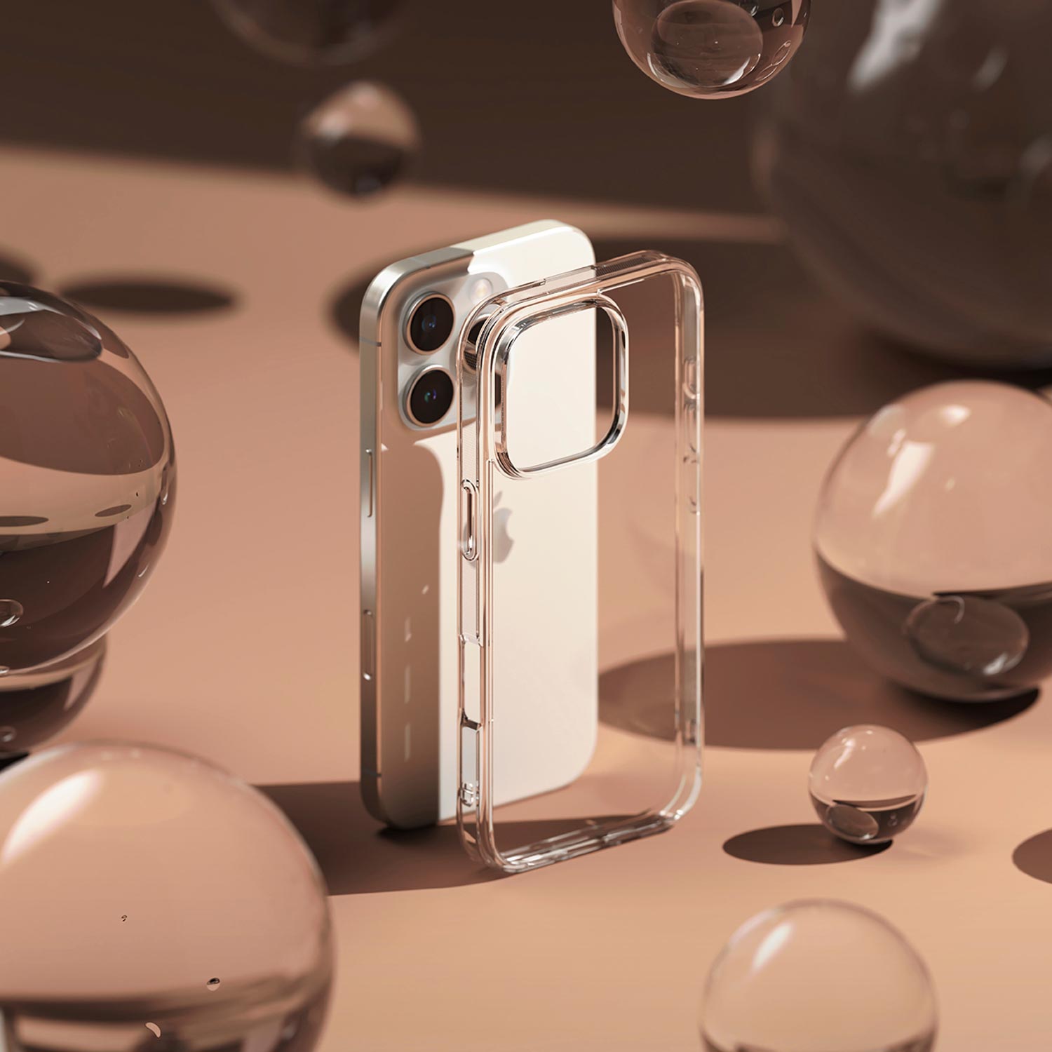 Case Blanco Transparente Fusion Para iPhone 16 Pro Max