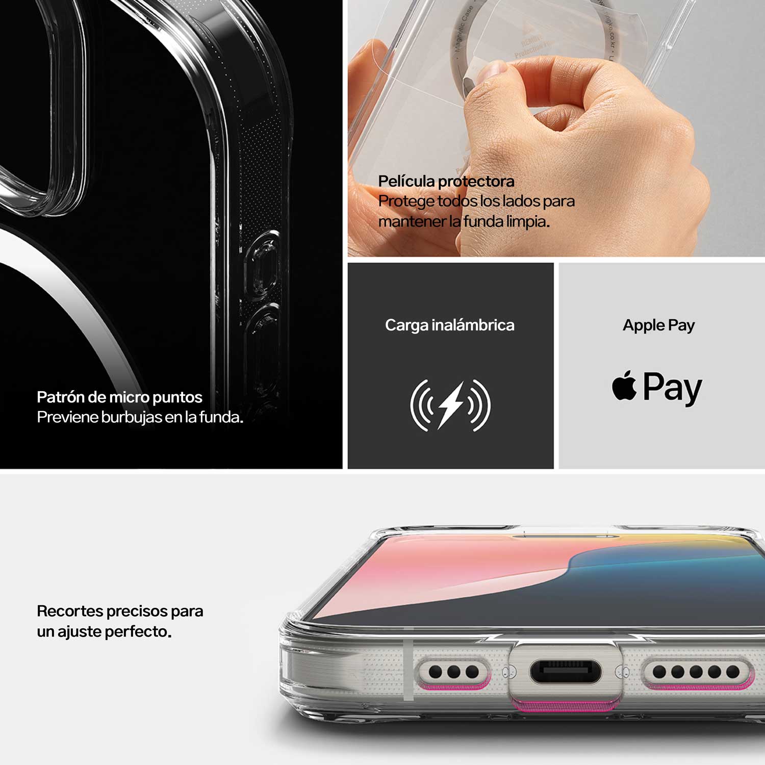 Case Clear Ringke Fusion iPhone 16 Pro Con MagSafe