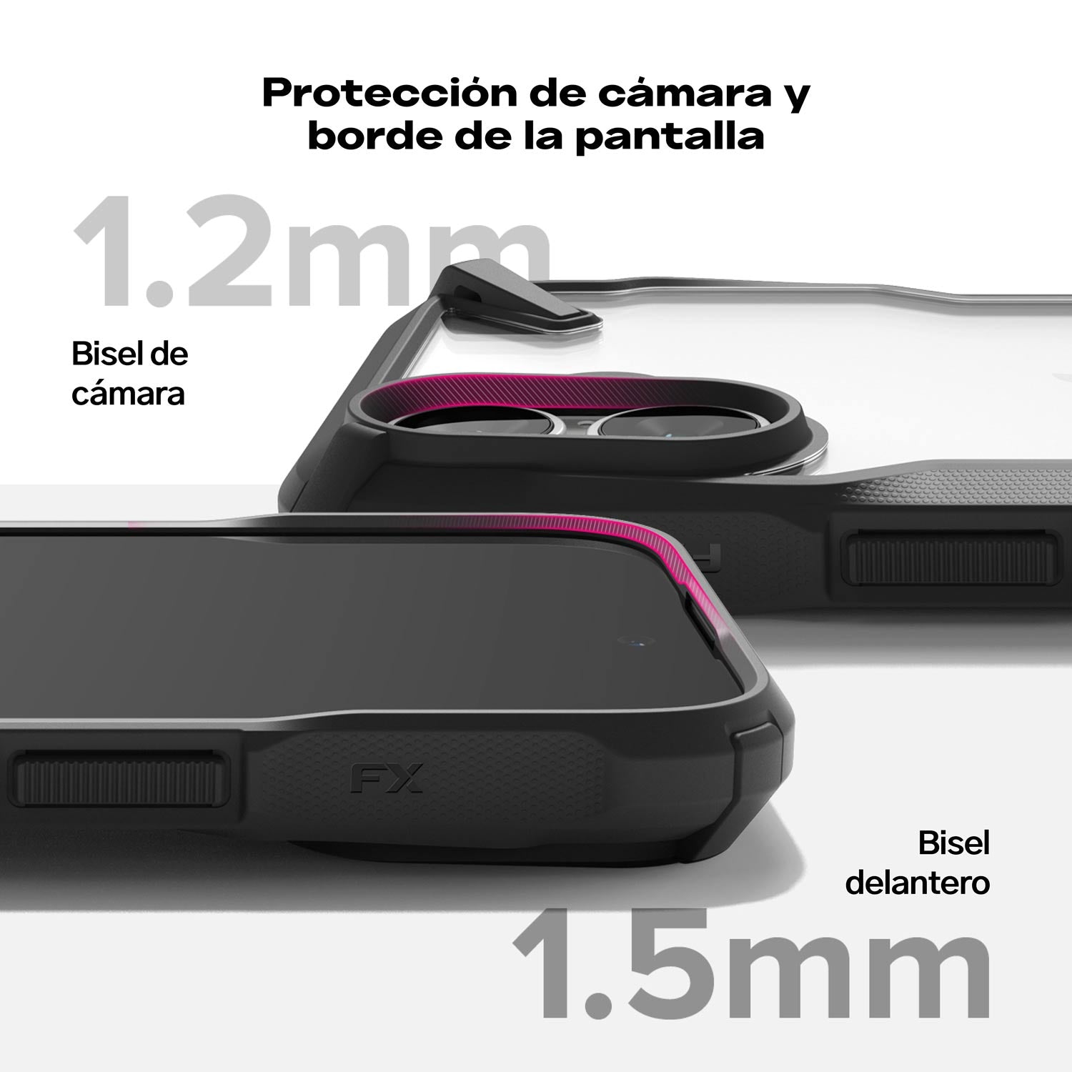 Case Negro Transparente Ringke Fusion X Para iPhone 16