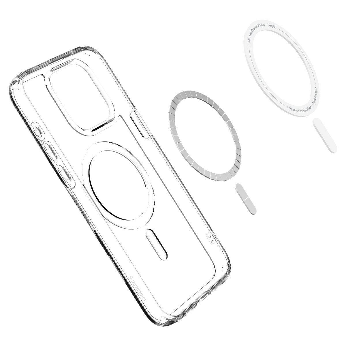 Case Transparente Spigen Crystal Hybrid Para iPhone 15 Pro Max (MagSafe)