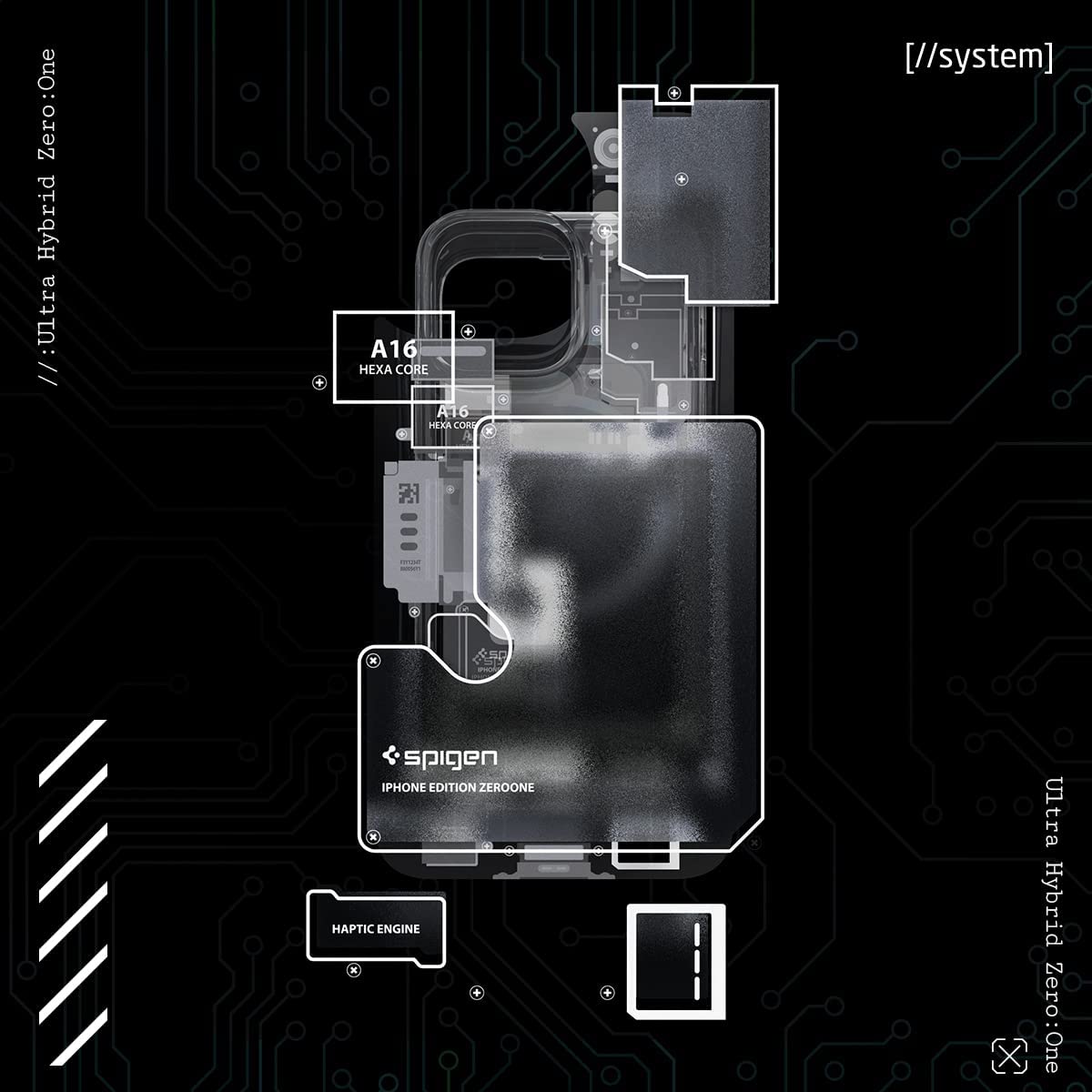 Case Negro Spigen Ultra Hybrid Zero One Para iPhone 14 Pro Max Con Magsafe