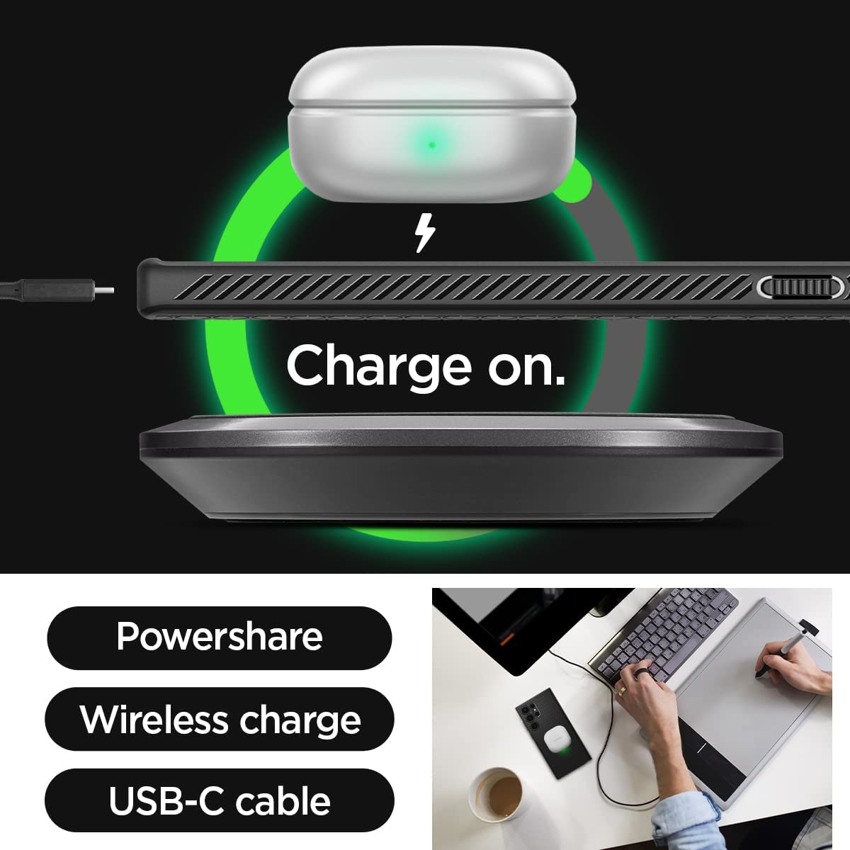 Case Negro Mate Spigen Liquid Air Armor Para Galaxy S23 Ultra