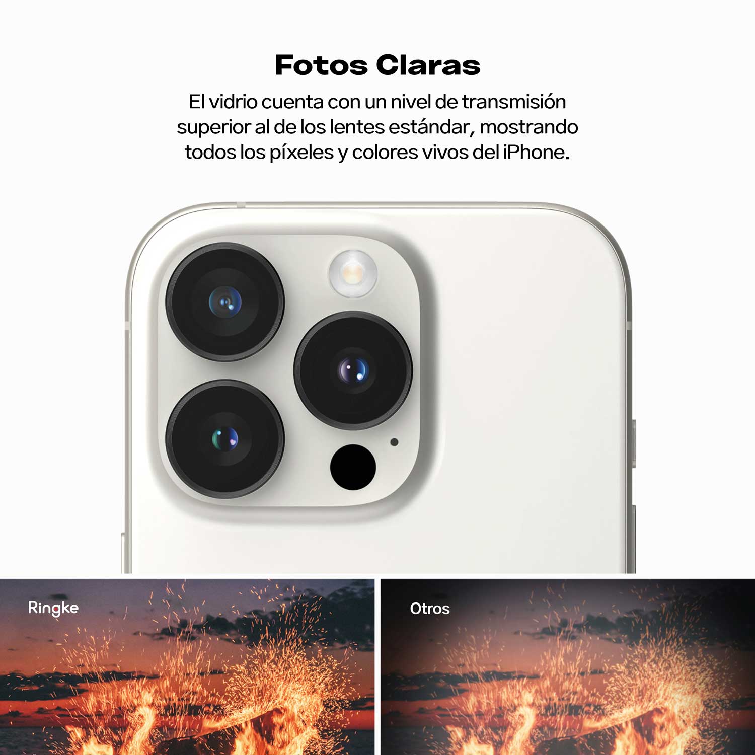 Protector Cámara Ringke Lens Frame Para iPhone 16 Pro Max / iPhone 16 Pro (2 Pack)