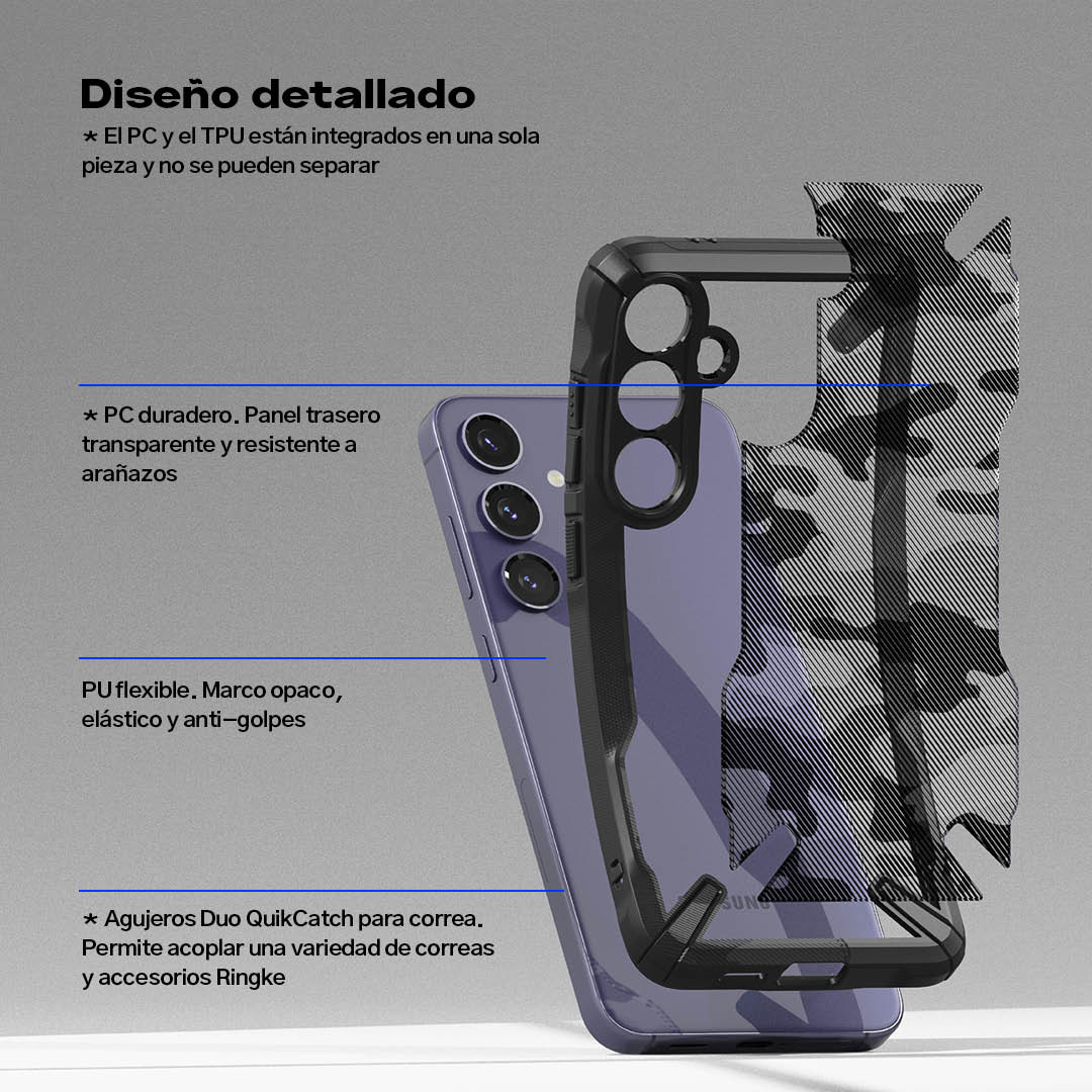 Case Negro Camuflado Ringke Fusion X Design Para Galaxy S24