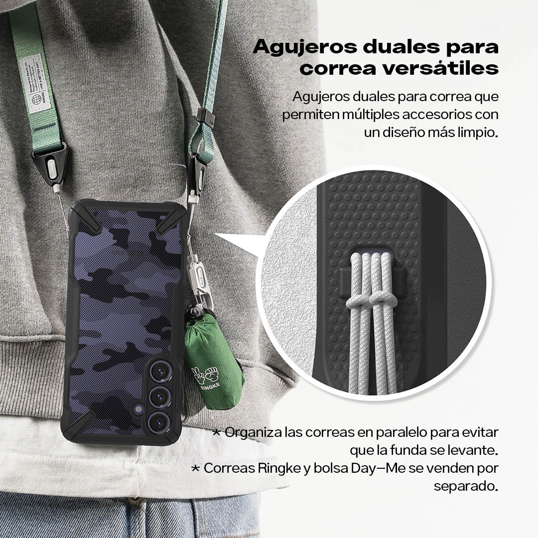 Case Negro Camuflado Ringke Fusion X Design Para Galaxy S24