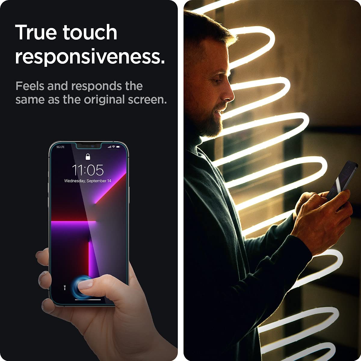 Protector Pantalla Antiespia Spigen Para iPhone 14 Plus / iPhone 13 Pro Max (2 UND)