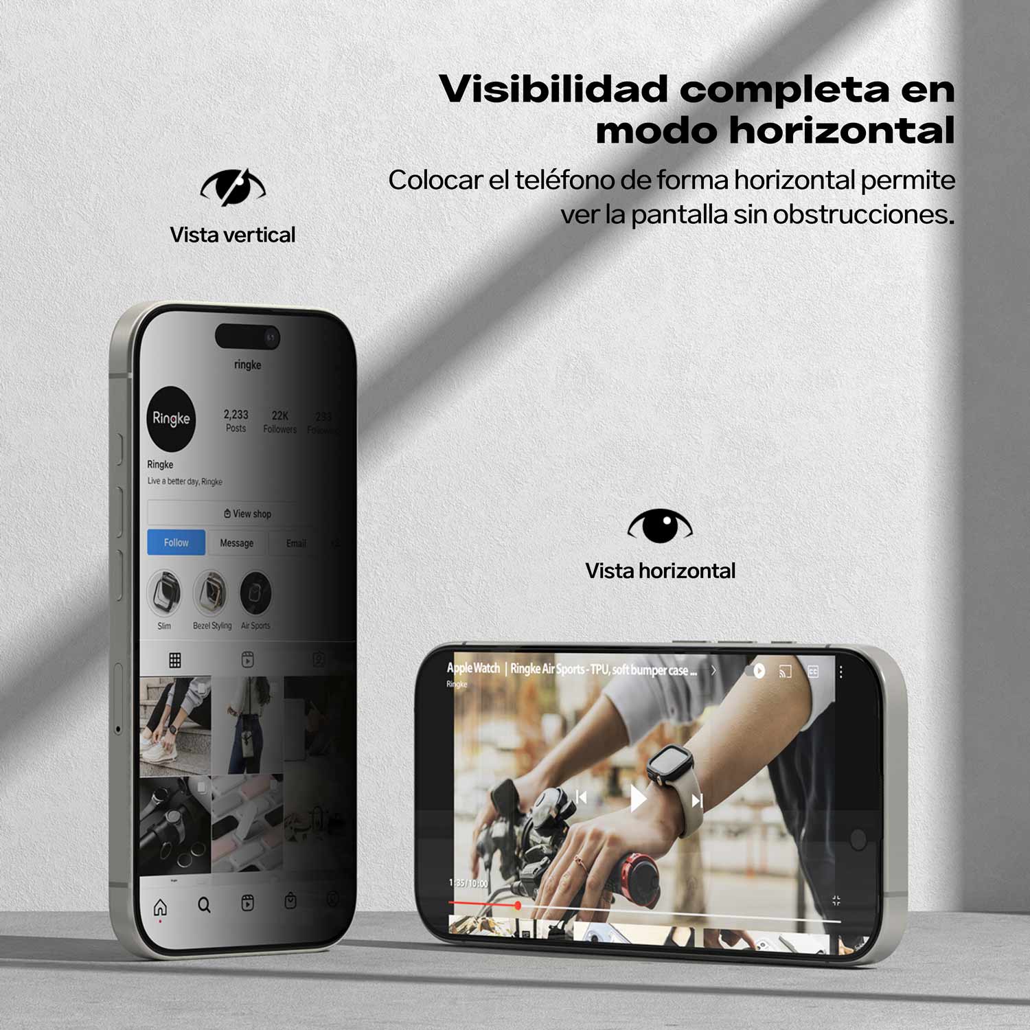 Protector Pantalla Vidrio Ringke Easy Slide Anti-espía Para iPhone 16 Pro Max (2 UND + Instalador)