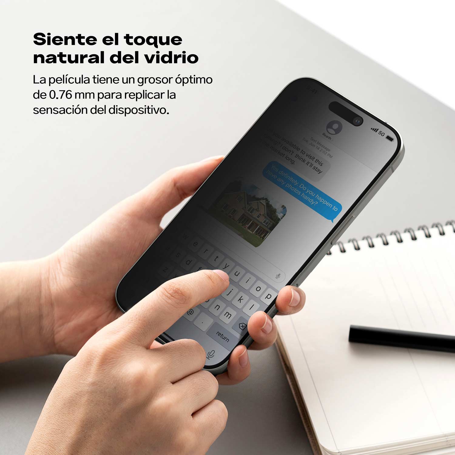 Protector Pantalla Vidrio Ringke Easy Slide Anti-espía Para iPhone 16 Pro Max (2 UND + Instalador)