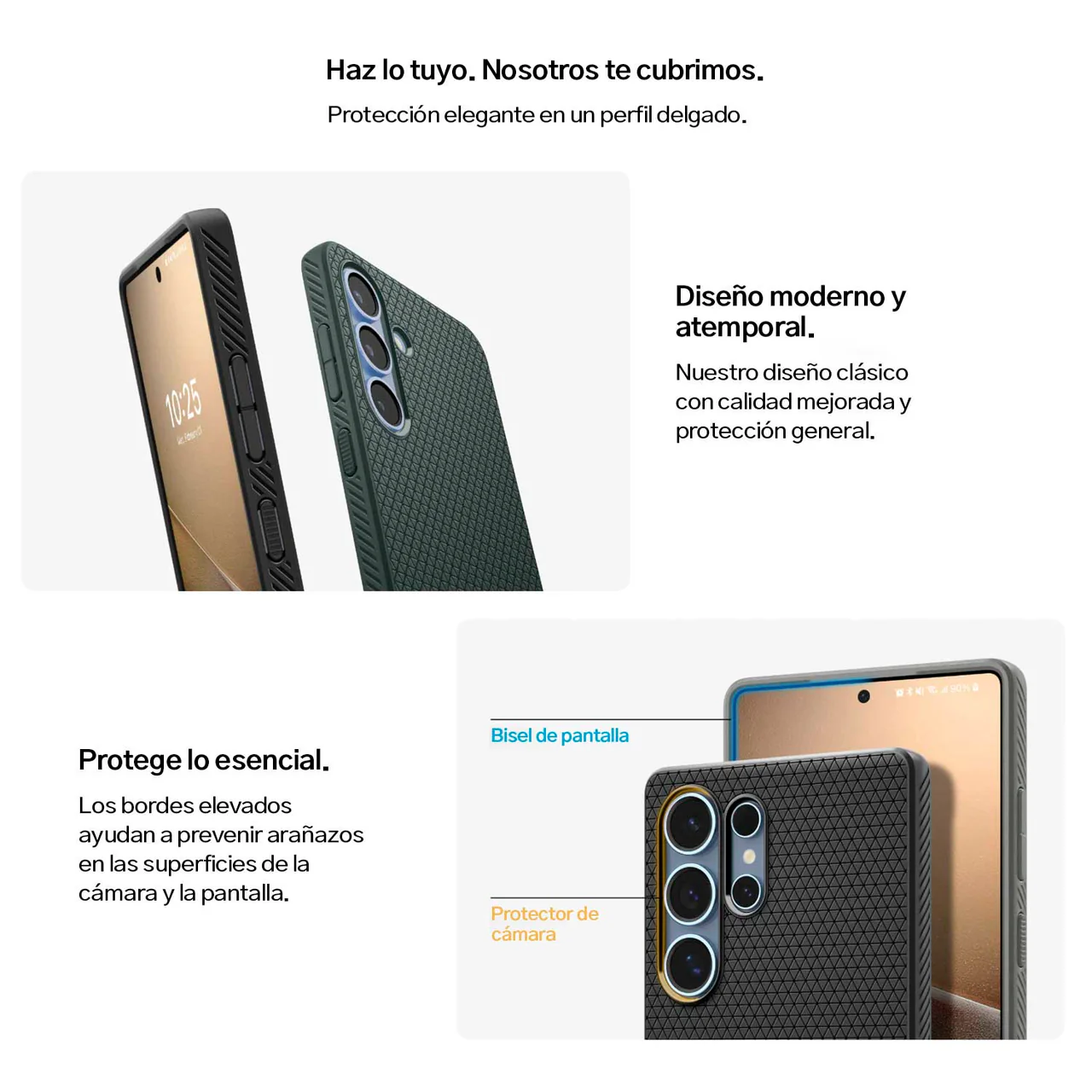 Case Negro Spigen Liquid Air Armor Para Galaxy S25 Plus