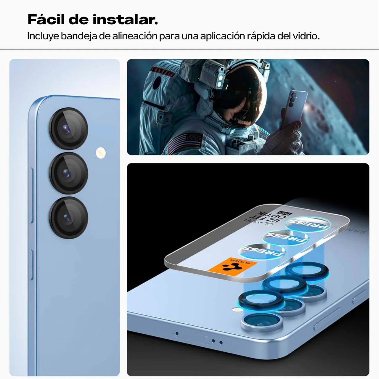 Mica Protector De Lente Spigen Para Galaxy S25 Plus (2 Pack)