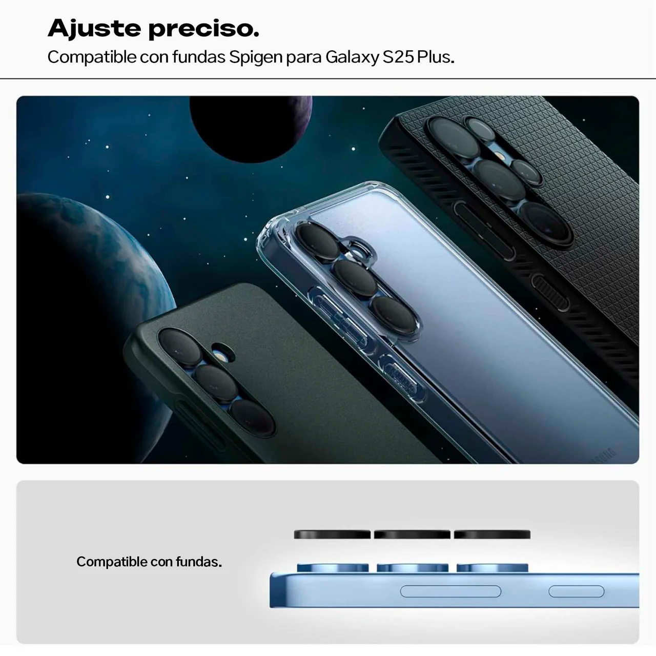 Mica Protector De Lente Spigen Para Galaxy S25 Plus (2 Pack)