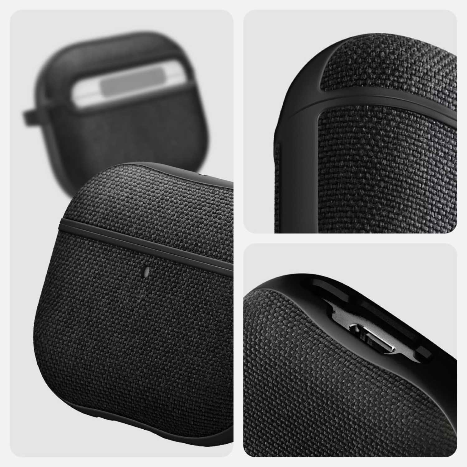 Case Negro Spigen Urban Fit Para AirPods 4