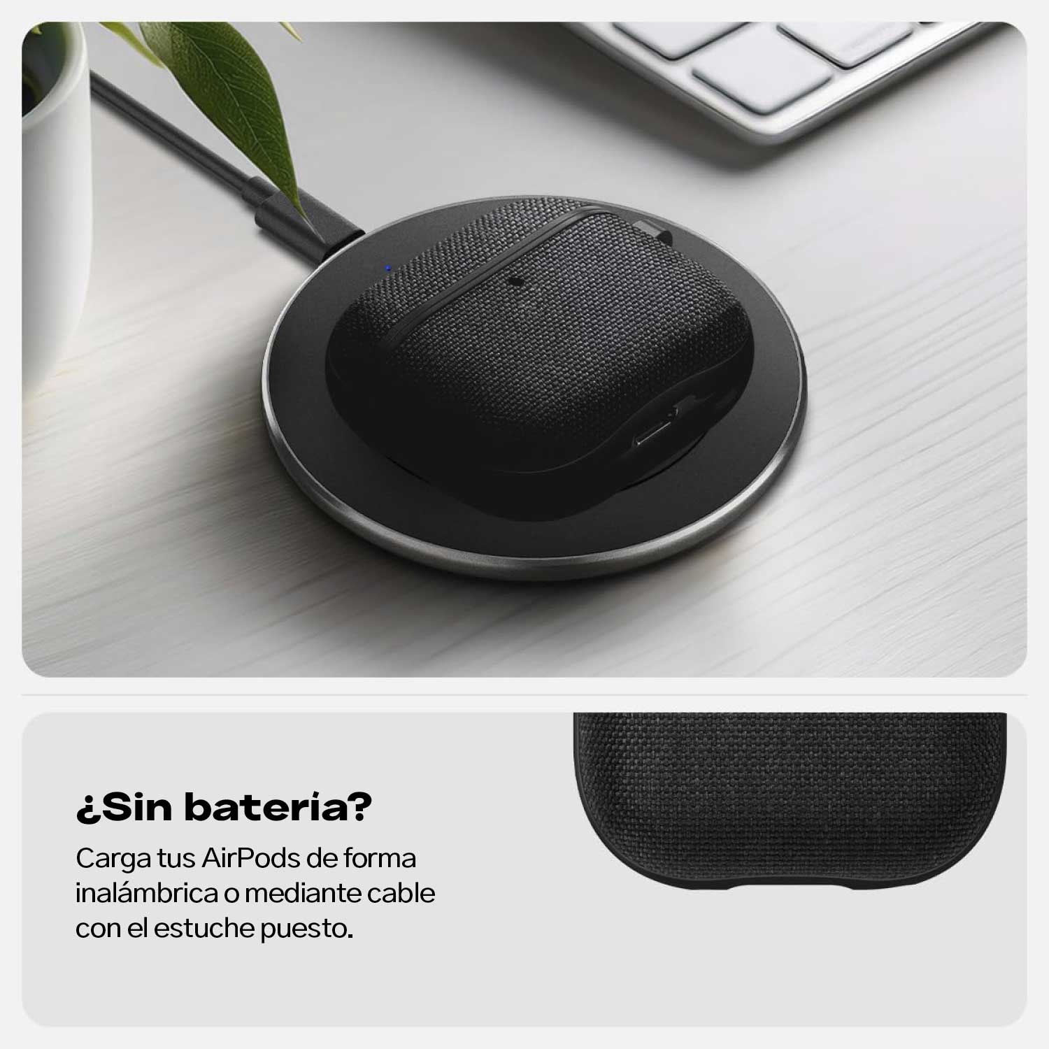 Case Negro Spigen Urban Fit Para AirPods 4