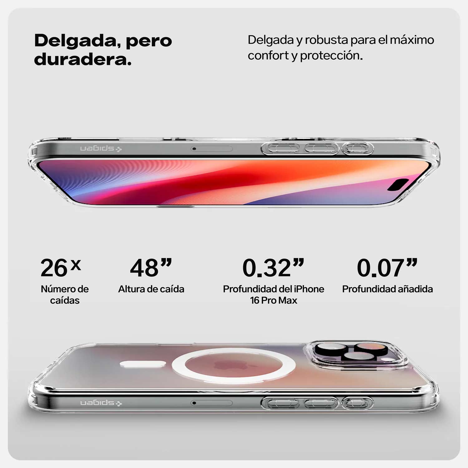 Case Spigen Ultra Hybrid + Control de Cámara Para iPhone 16 Pro Max Con MagSafe