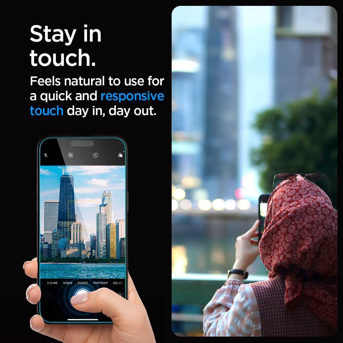 Protector Pantalla Vidrio Spigen EZ FIT GLAS.tR S.P. Para iPhone 15 Pro Max (2 UND)