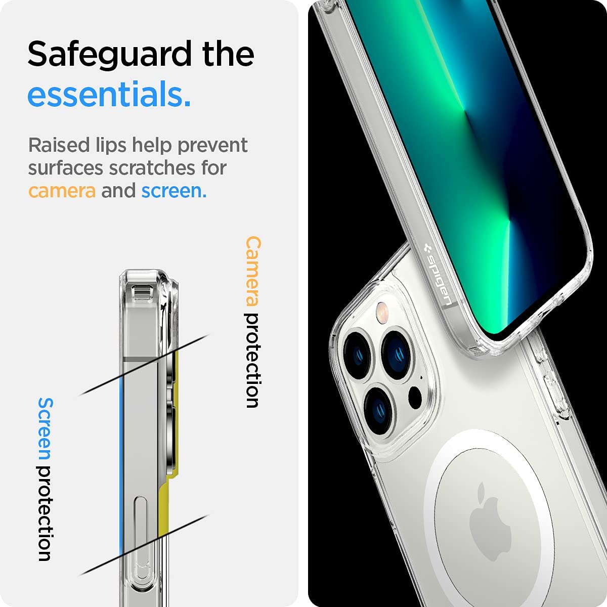 Case Blanco Spigen Ultra Hybrid Para iPhone 13 Pro Con Magsafe