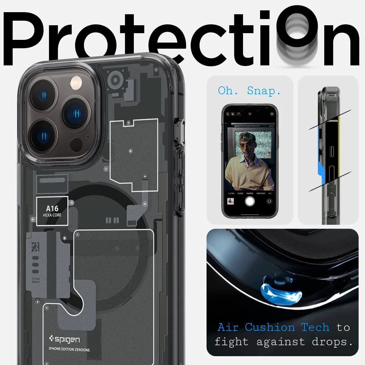 Case Negro Spigen Ultra Hybrid Zero One iPhone 13 Pro Max (Magsafe)