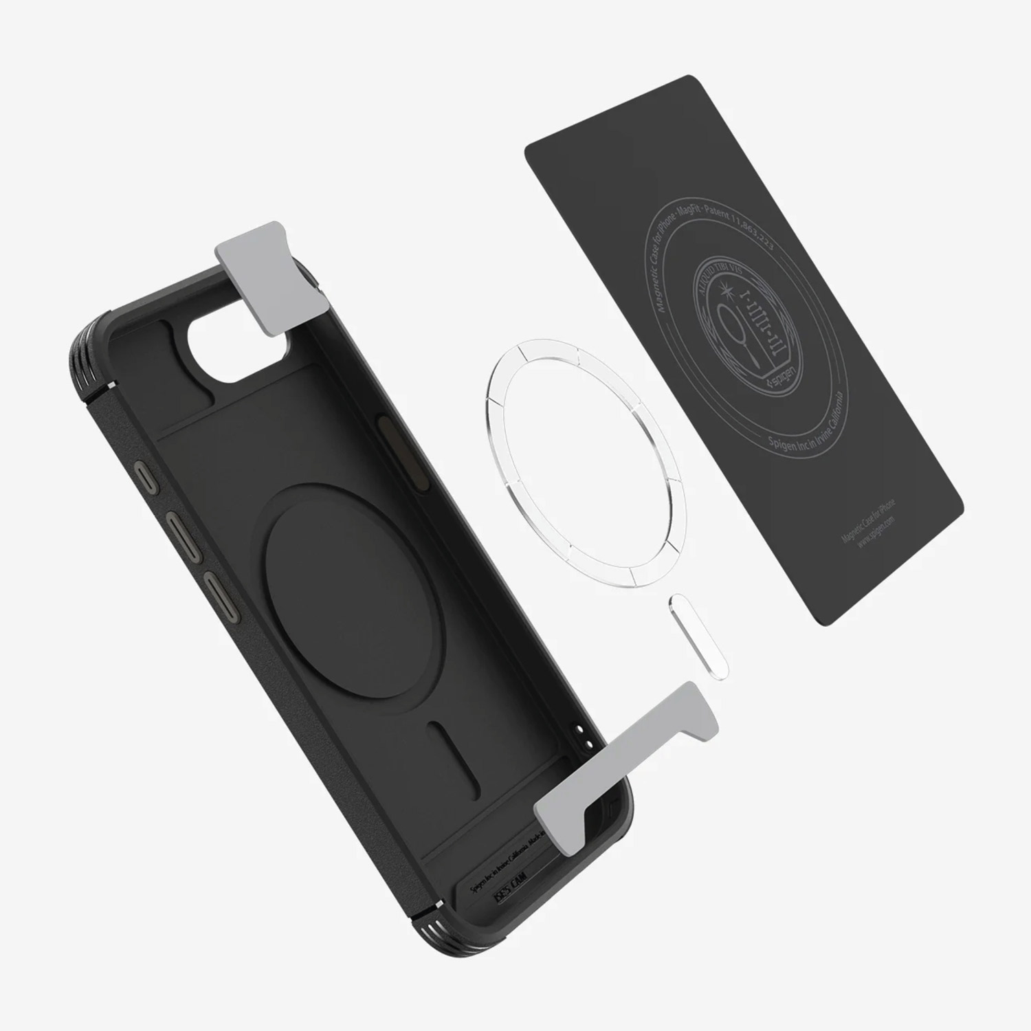 Case Negro Spigen Core Armor Para iPhone 16e Con Magsafe/qi2