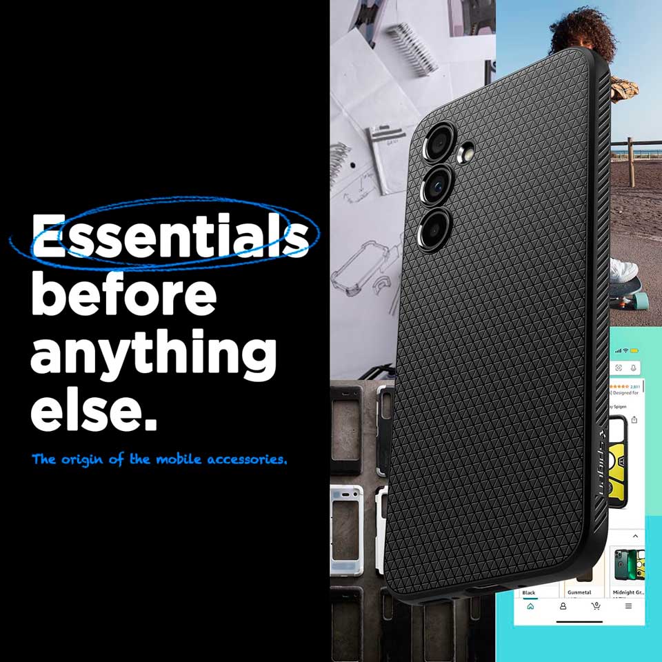 Case Negro Spigen Liquid Air Armor Para Galaxy A54 5G