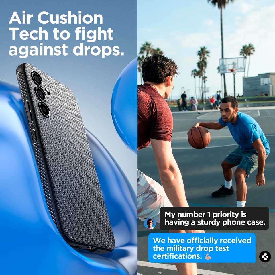 Case Negro Spigen Liquid Air Armor Para Galaxy A54 5G