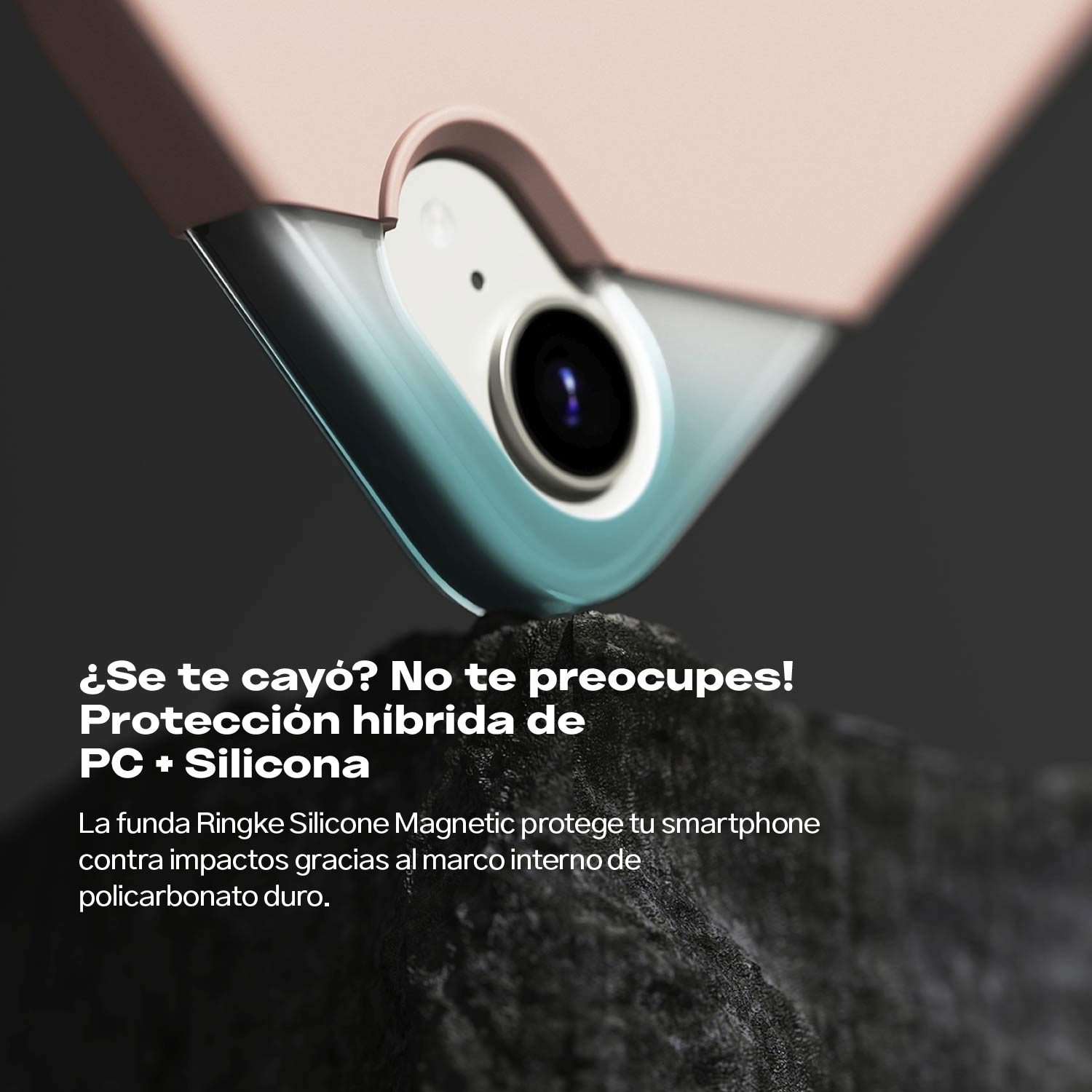 Case Rosado Ringke Silicone Para iPhone 16e Con Magsafe