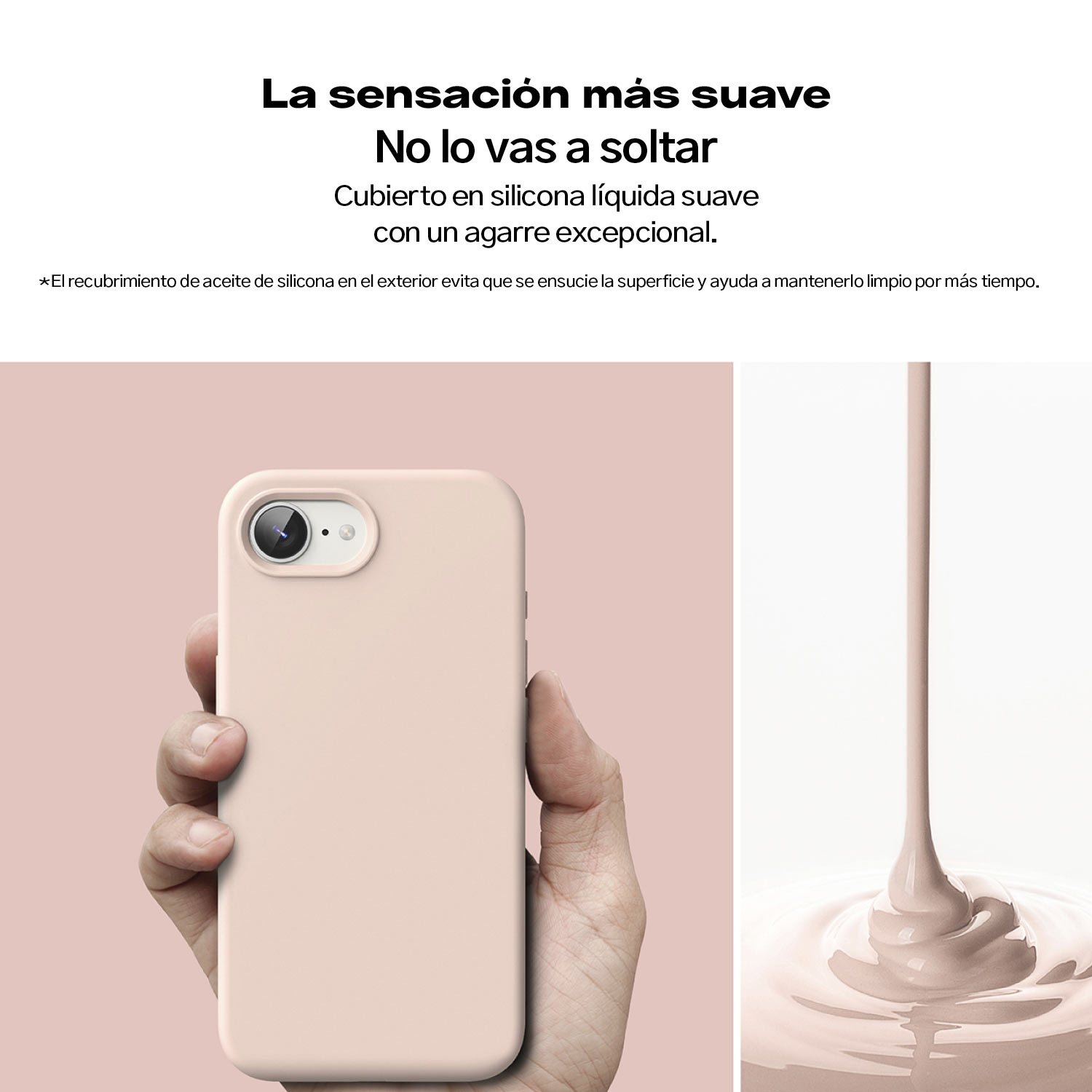 Case Rosado Ringke Silicone Para iPhone 16e Con Magsafe