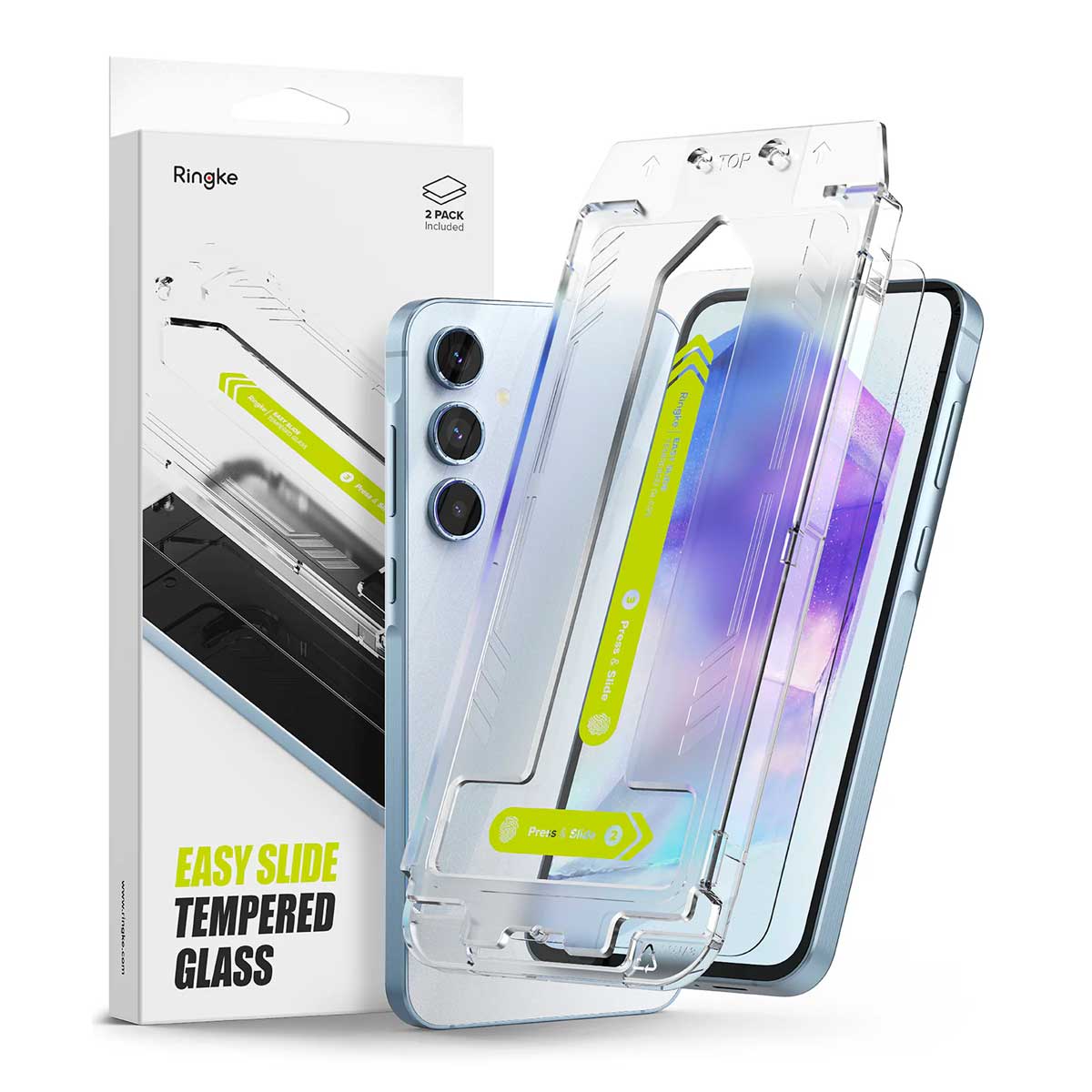 Protector Pantalla Vidrio Ringke Easy Slide Para Galaxy A55 (2 UND + Instalador)