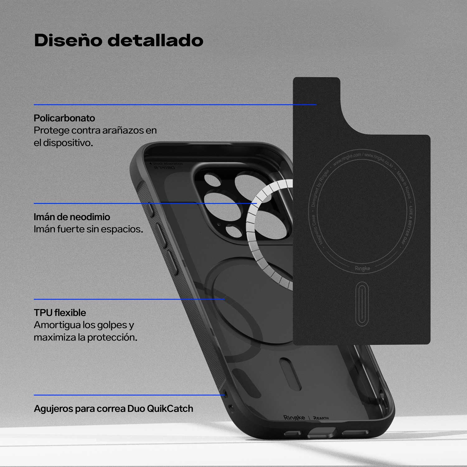 Case Negro Ringke Onyx Para iPhone 15 Pro Max (MagSafe)