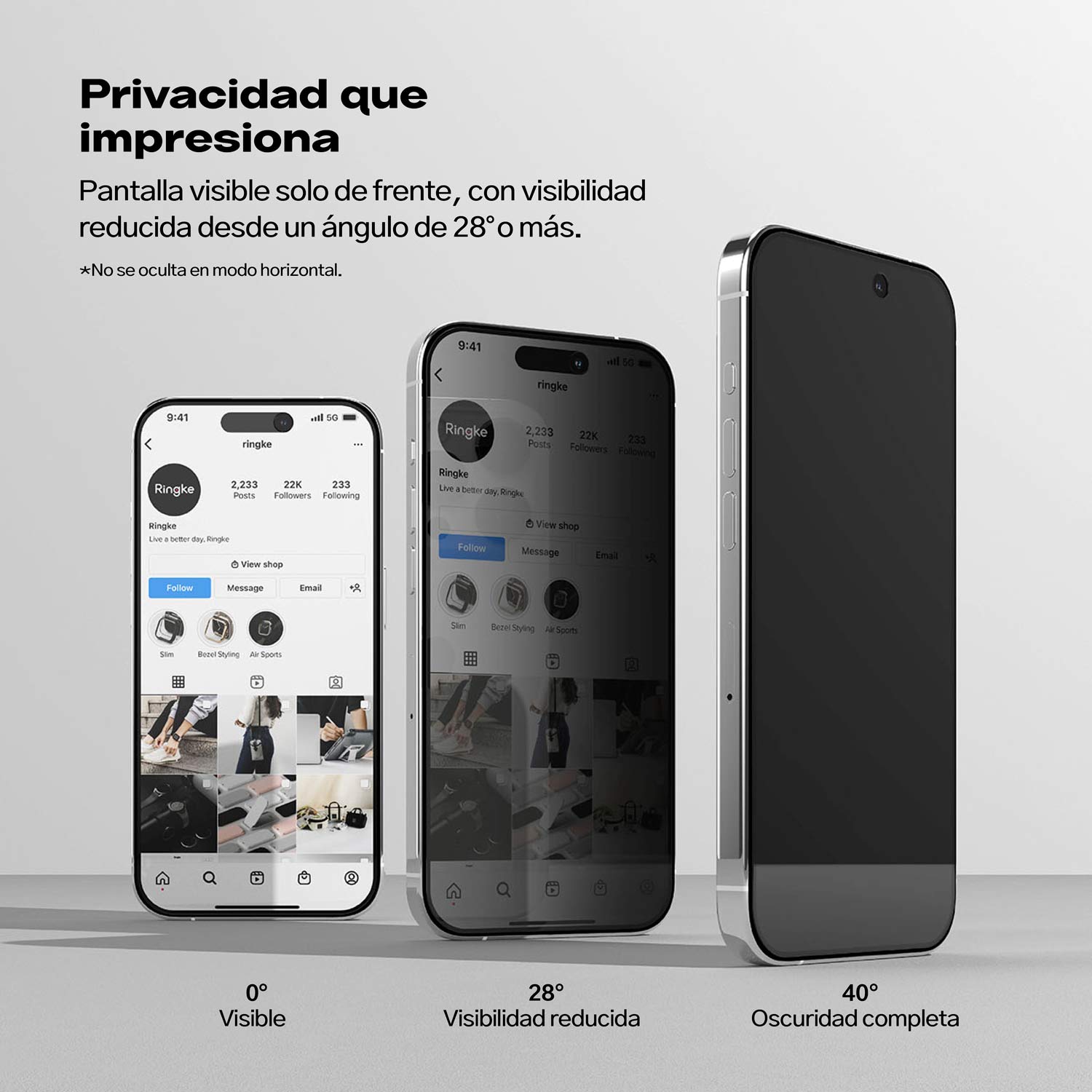 Protector de Pantalla Vidrio Ringke Anti-espía Para iPhone 15 Pro (instalador)