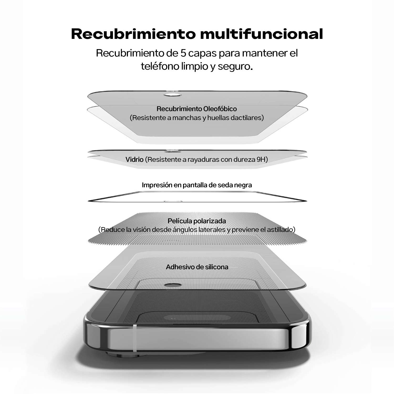 Protector de Pantalla Vidrio Ringke Anti-espía Para iPhone 15 Pro (instalador)