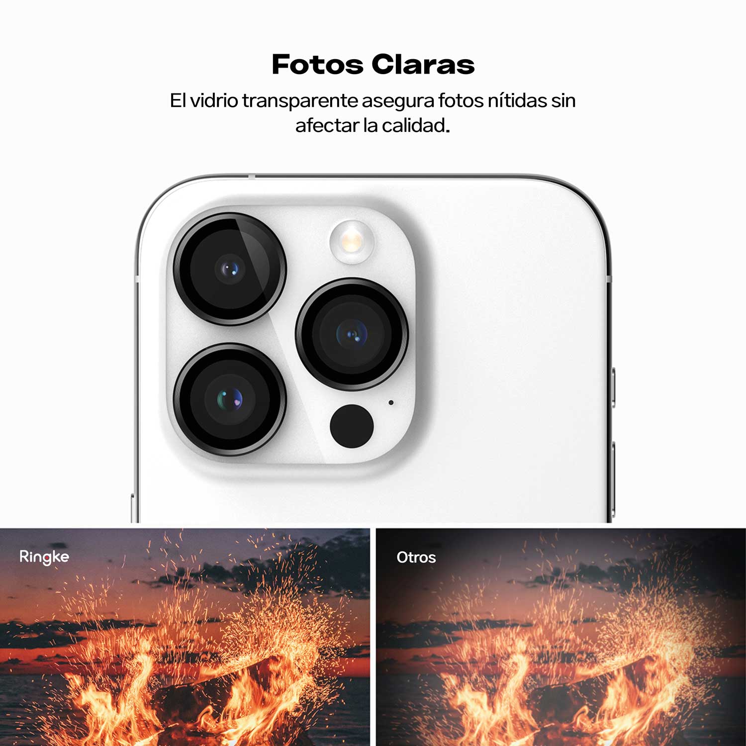 Protector de Cámara Ringke Lens Frame Para iPhone 15 Pro (instalador)