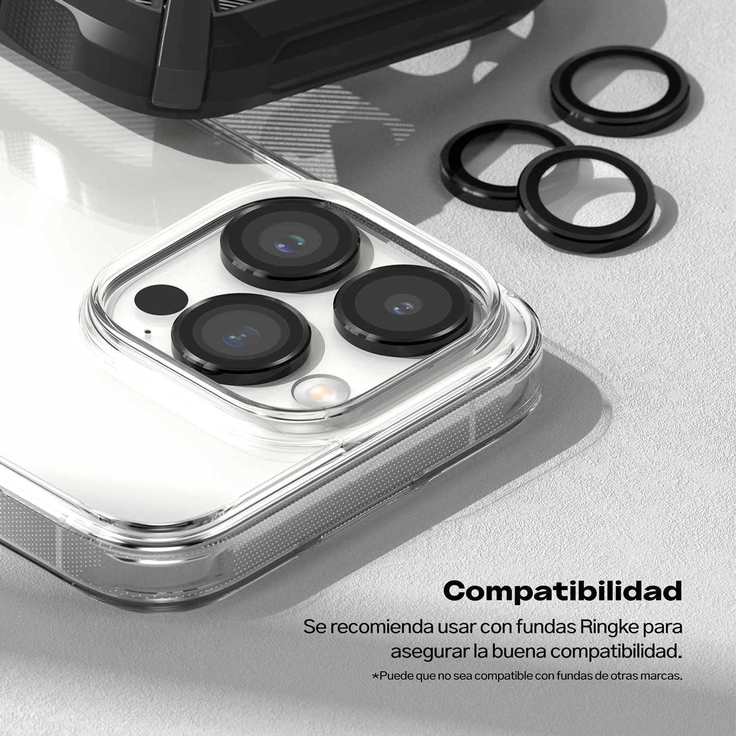 Protector de Cámara Ringke Lens Frame Para iPhone 15 Pro (instalador)