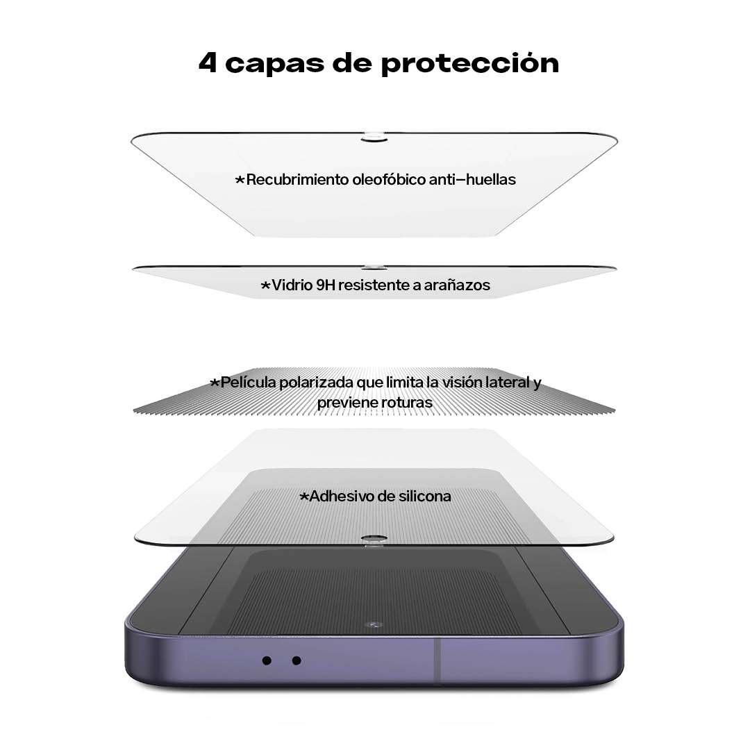 Protector Pantalla Vidrio Anti-espía Ringke Para Galaxy S24 Plus (2 Und + Instalador)
