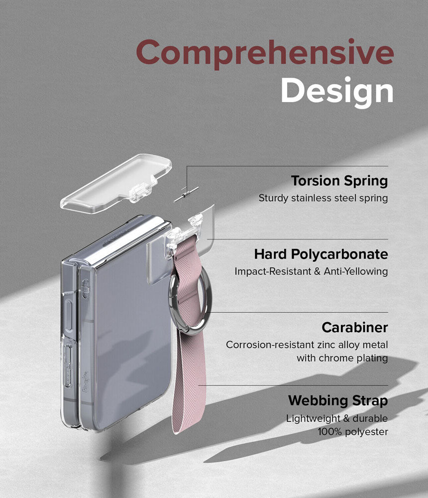 Sujetador Para Mano Rosado Ringke Hinge Para Galaxy Z Flip 4 / Z Flip 3