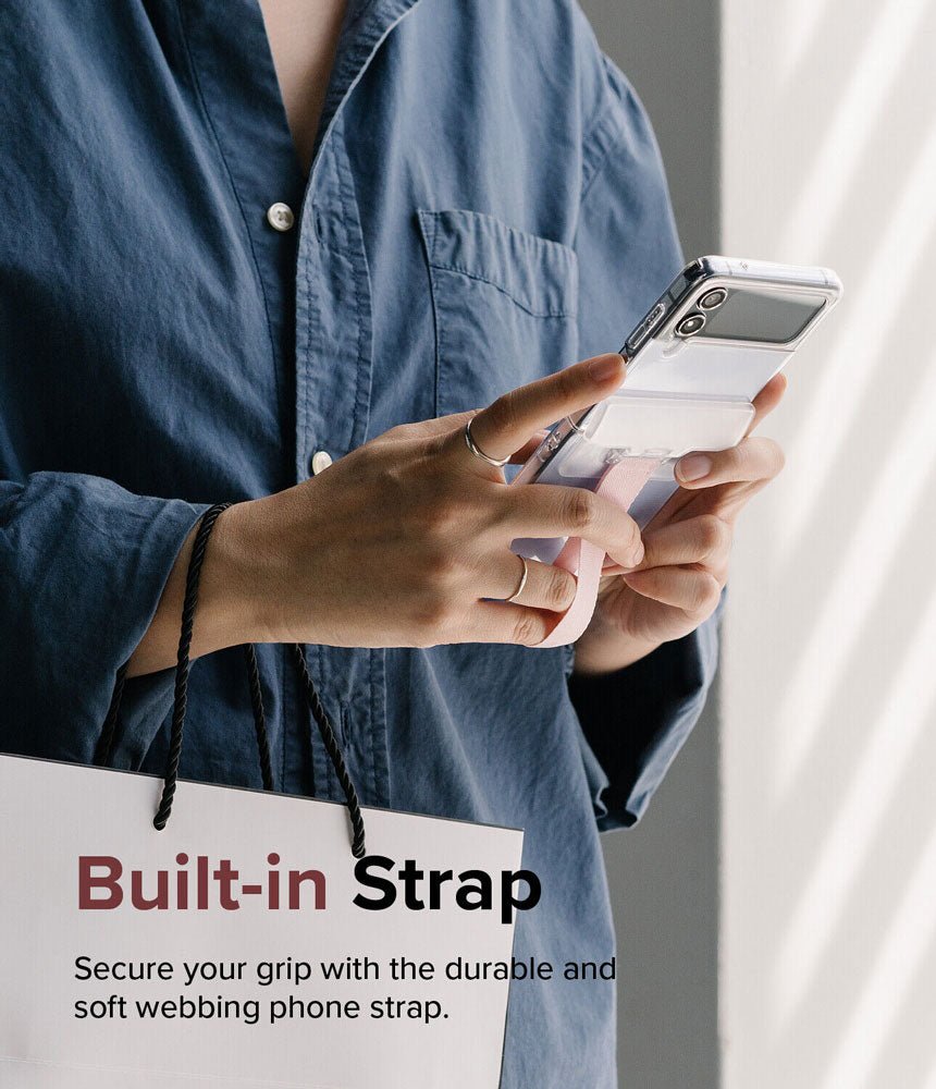 Sujetador Para Mano Rosado Ringke Hinge Para Galaxy Z Flip 4 / Z Flip 3